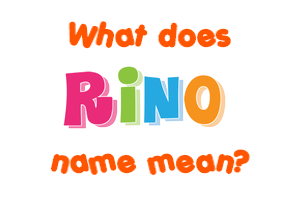 Meaning of Rino Name