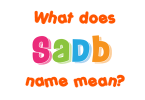 Meaning of Sadb Name