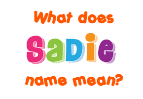 Meaning of Sadie Name