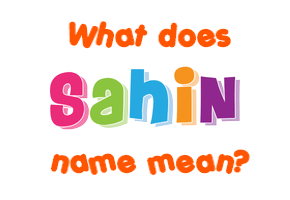 Meaning of Sahin Name