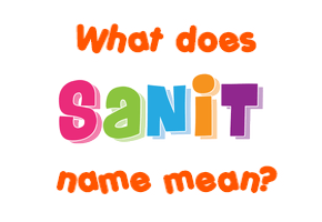 Meaning of Sanit Name