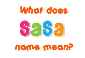 Meaning of Saša Name