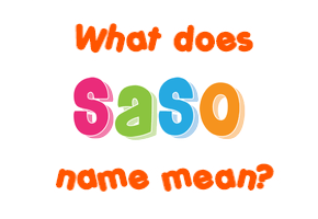 Meaning of Sašo Name