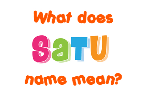 Meaning of Satu Name