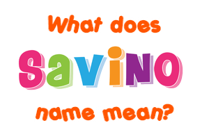 Meaning of Savino Name
