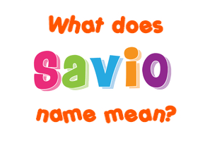 Meaning of Savio Name