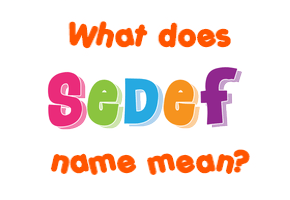 Meaning of Sedef Name