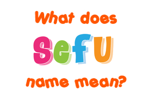 Meaning of Sefu Name
