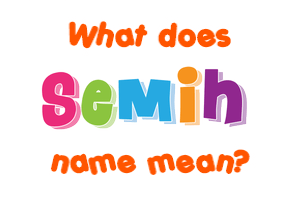 Meaning of Semih Name