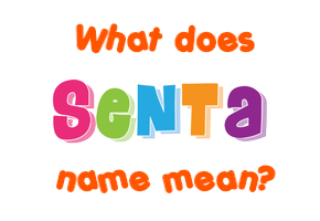 Meaning of Senta Name