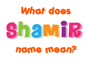 Meaning of Shamir Name