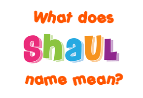 Meaning of Shaul Name