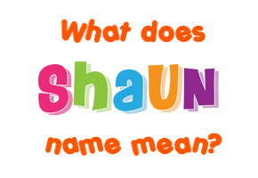 Meaning of Shaun Name