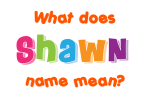 Meaning of Shawn Name