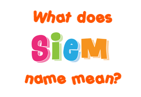 Meaning of Siem Name