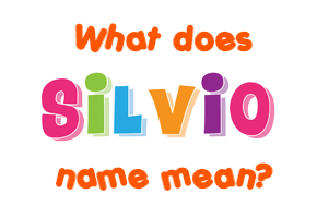 Meaning of Silvio Name