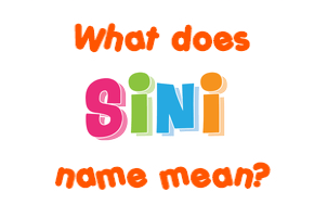Meaning of Sini Name