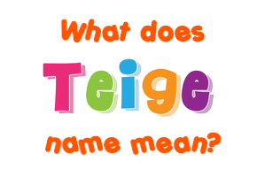 Meaning of Teige Name