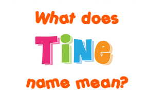 Meaning of Tine Name