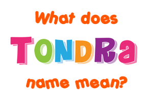 Meaning of Tondra Name