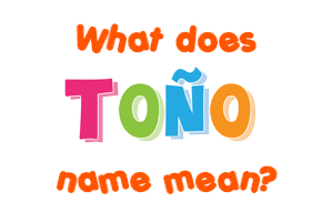 Meaning of Toño Name