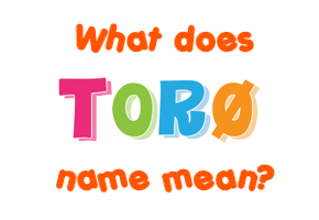 Meaning of Torø Name