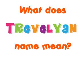 Meaning of Trevelyan Name