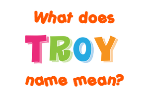 Meaning of Troy Name