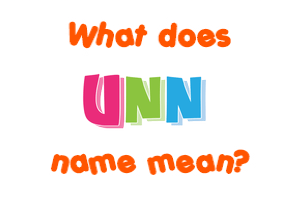 Meaning of Unn Name