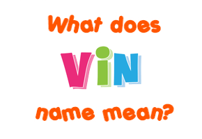 Meaning of Vin Name