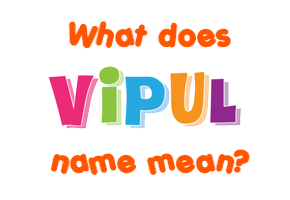 Meaning of Vipul Name