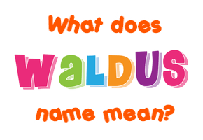 Meaning of Waldus Name