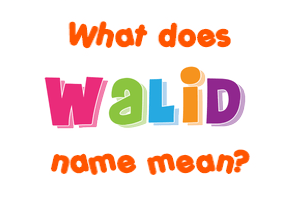 Meaning of Walid Name