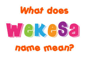 Meaning of Wekesa Name