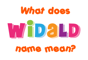 Meaning of Widald Name