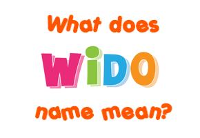 Meaning of Wido Name