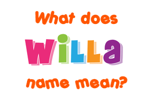 Meaning of Willa Name